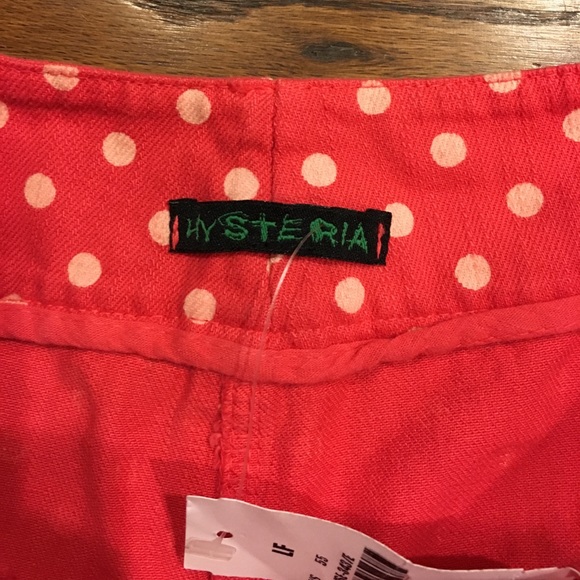 NWT LF hysteria red and white polka dot shorts - Picture 3 of 6